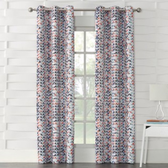 Geometric Patterned Window Curtains - Picture 1 of 3